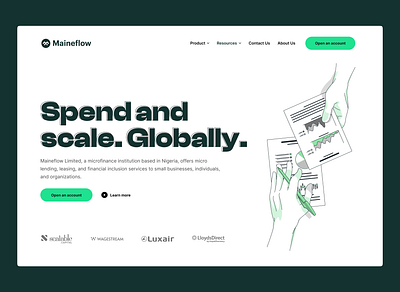 Finance Landing design finance inspiration landing loan uiux