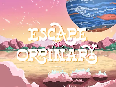 Escape The Ordinary abstract anime custom lettering design dragon ball z dribbble freethrow ghibli hand lettering illustration lettering procreate studio ghibli unrealistic