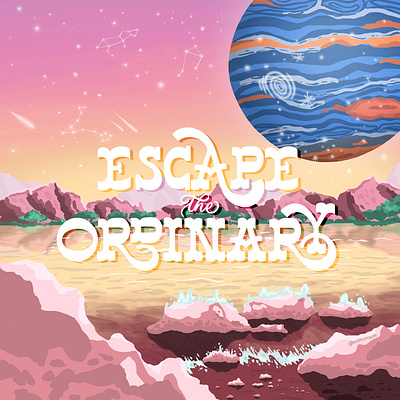 Escape The Ordinary abstract anime custom lettering design dragon ball z dribbble freethrow ghibli hand lettering illustration lettering procreate studio ghibli unrealistic