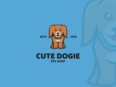 Cute Dogie Logo branding cartoon clean cute design dog graphic design illustration inspirations logo mascot minimal simple vector