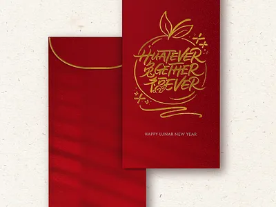 HUATEVER 兔GETHER 福EVER / WHATEVER TOGETHER FOREVER ang bao design brushlettering calligraphy chinese new year design graphic artist graphic design handlettering hong bao design letteirng lettering lettering artist lunar new year new year art new year design red packet art red packet design type typography year of the rabbit