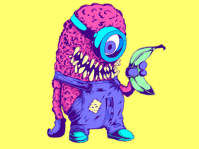 Scary Minion adobe illustrator character color creative design details digital art digital drawing emotion feeling illustration minion scary style vector