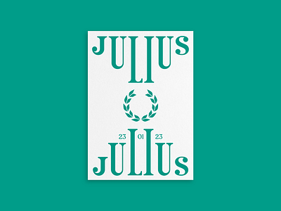 Julius big birth bold branding building design geometric graphic design grid invitation julius kid roman