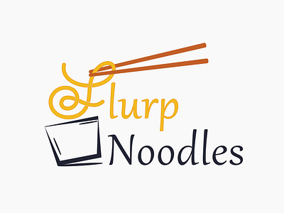 Slurp Noodles design flat food graphic design illustrator logo minimal noodles vector