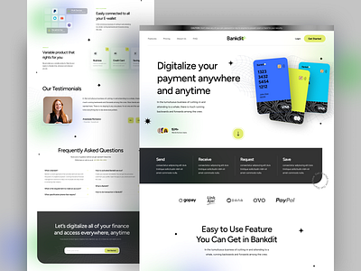 Bankdit - Digital Bank bank bank digital design digital digital bank exploration landing page logo minimalist ui website