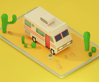 fleetwood bounder 3d blender fleetwood bounder isometric lowpoly