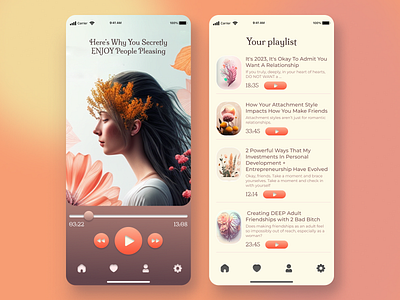 Mindfullnes meditation app app design mobileapp ui user interface ux