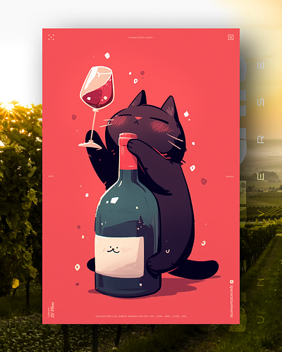 З 8 березня, любі дівчата! 🌺🍷 ai branding cat daliy design illustration poster print