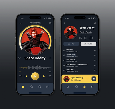 Music Player / Daily UI #009 app branding dailyui design figma illustration ui ux uxui