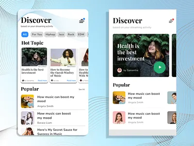 Discover App: UI Design Lesson day 3 android bootcamp discover mobile music myskill news ui ux