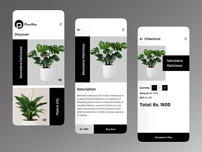 PlantHub App app design figma ui uidesign userexperiencedesign userinterfacedesign ux ux design