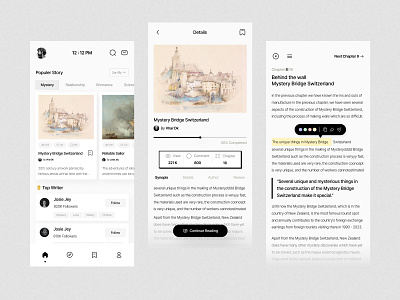Minimalism E-Book Reader apps art book online books e book inspiration library membaca buku minimalis design app minimalism mobile app popular books read books reading story ui inspiration ui ux 2023 ux inspiration white design