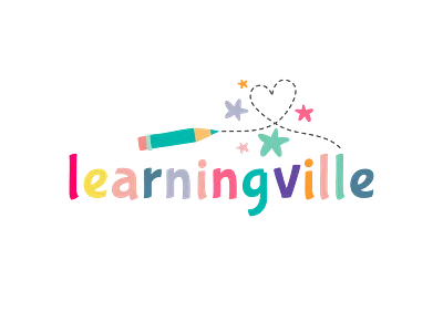 Learningville Logo Design branding children art cute art design graphic design illustration logo vector