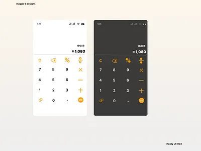 Calculator UI design daily ui design ui