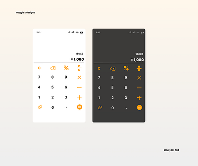 Calculator UI design daily ui design ui