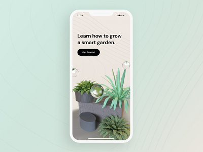 BotanicApp - for plant care 🌱 3d 3d illustration mobile app onboarding plant app splash ui