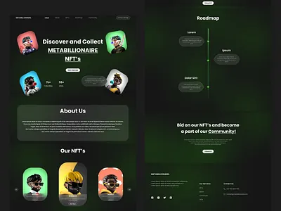 METABILLIONAIRE - NFT Website Design bitcoin branding crypto design digital art digital art 3d eth landing page nft nft web nft website nft website design non fungible token ui ui ux ui ux design ux web design webdesign website