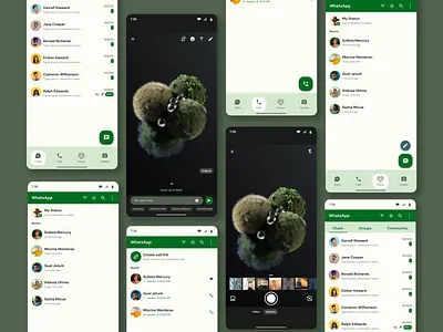 WhatsApp - Material You Concept app design flat minimal ui ux