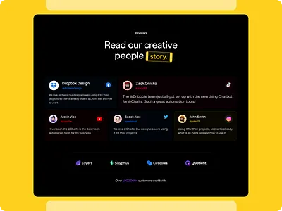 Testimonial Section component - sadekud component design figma component figma component design landing page saas landing page testimonial component testimonial section testiomonial website design