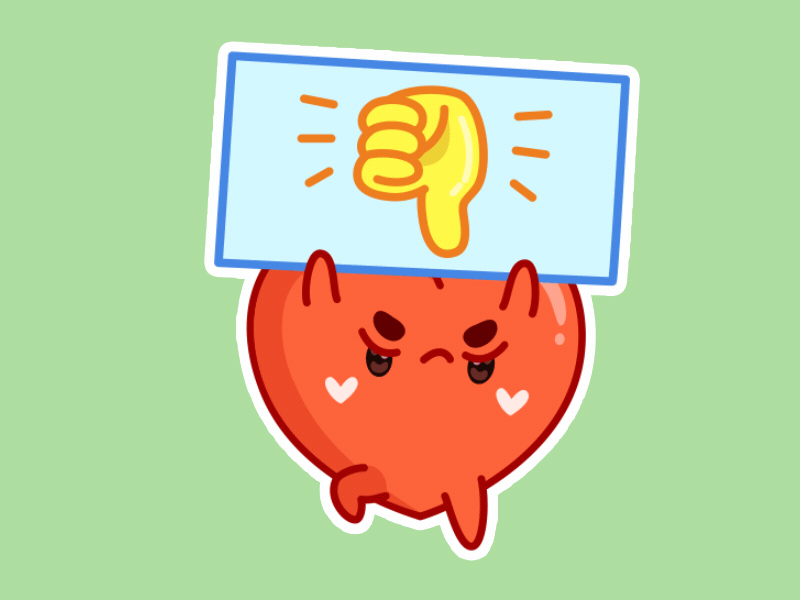 Dislike 😤 after effects animation design dislike graphic design heart illustrator like love motion design motion graphics social media stikers