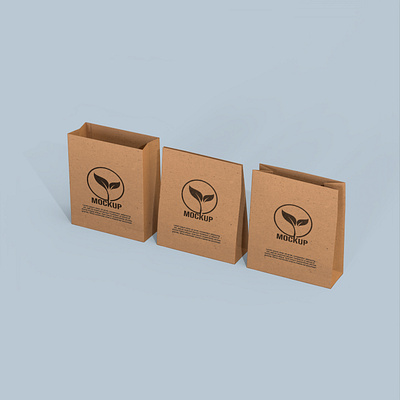 Paper shopping bag branding mockup
