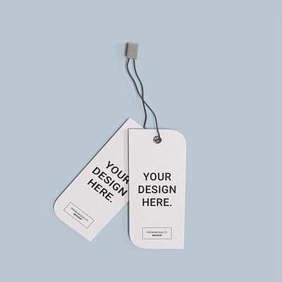 Two label tag mockups mockup design