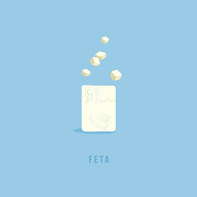 Greek Salad - Feta brushes illustration photoshop