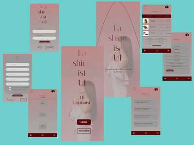 Fashionist UI - Mobile App app design ecommerce fashion ladies fashion login mobile mobile app prototype ui user experience user interface ux