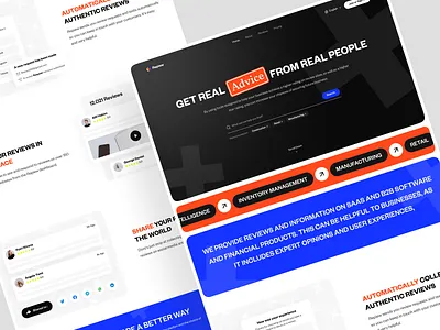 Repiew - SAAS Landing Page agency b2b business dekstop financial landing page marketing platform reviews saas ui uiux ux web website website design