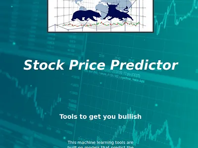 Stock Price Predictor css design dow jones figma html landing page machine learning nasdaq nyse sp500 stocks ui user interface web design