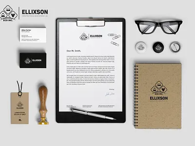 Ellixion Construction best logo design flat logo flat logo design illustration logo minimal minimalist logo modern logo