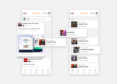 Community App android app app design community dashboard figma mobile social media ui ux