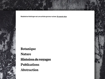 Engraver Portfolio (detail) ajax artist engraving gallery layout navigation portfolio typography ui ux website