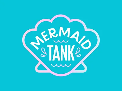 Mermaid Tank 2 beach clam gradient iridescent mermaid ocean shell splash tank water waves