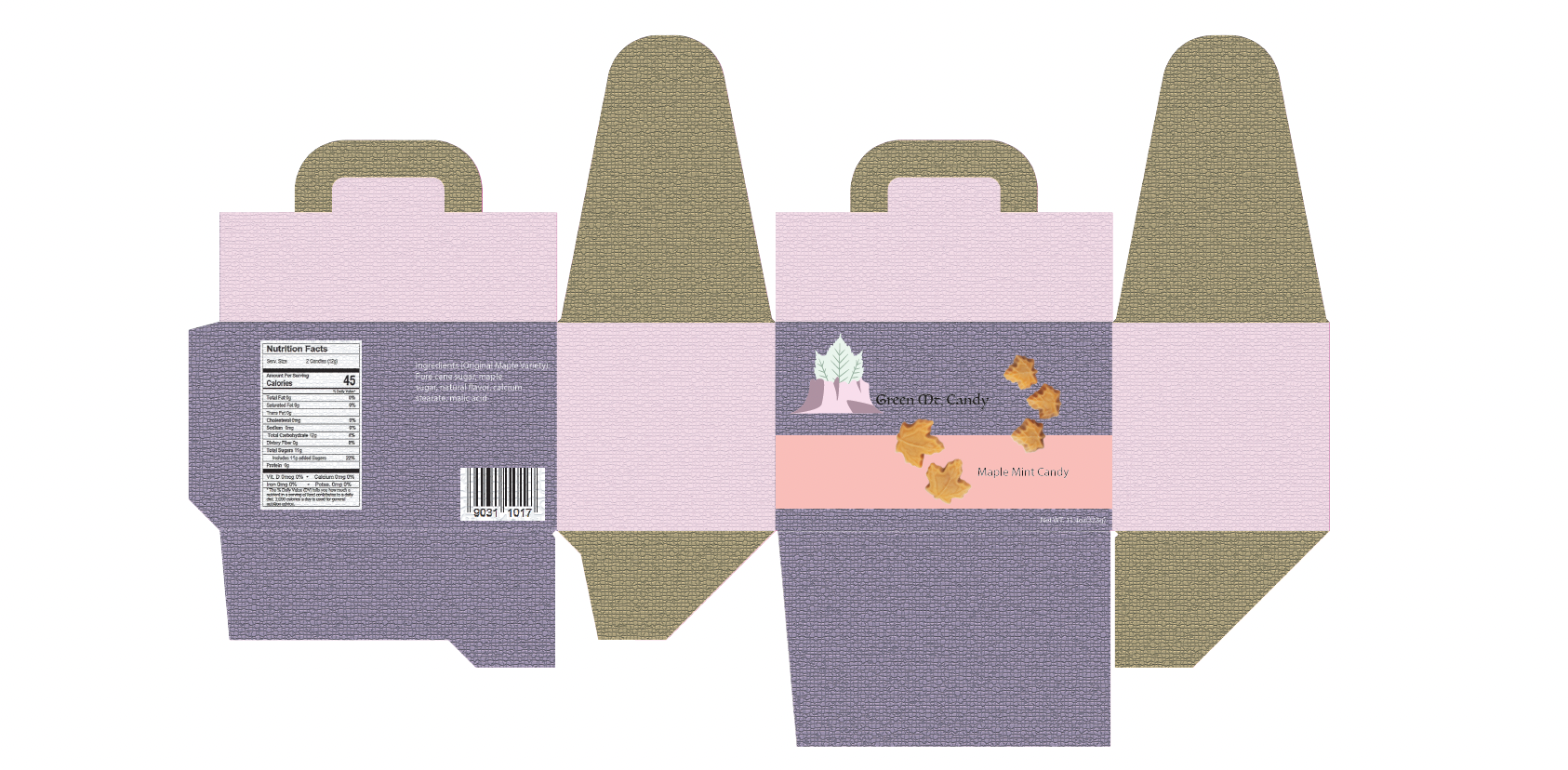 Example of Green Mt. Candy Packaging Option 2