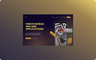 LANDING PAGE 3d animation app branding design graphic design illustration logo motion graphics typography ui ux vector