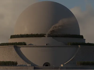 Etienne-Louis Boullée's Cenotaph for Newton 3d blender