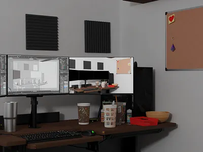 My Desk 3d blender