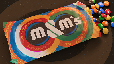 M&M's redesign! after effects branding c4d candy design illustrator logo mms packaging texture typography