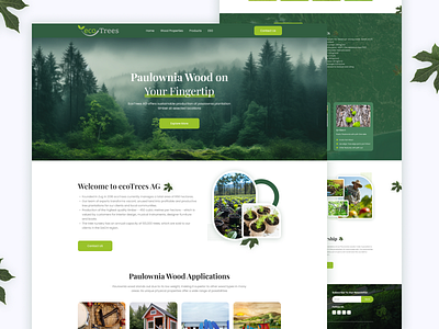 EcoTree Landing page design clean ecofriendly ecosystem figma green landingpage modern moderndesign typograph ui uidesign uiux uiuxdesign webdesign wireframe