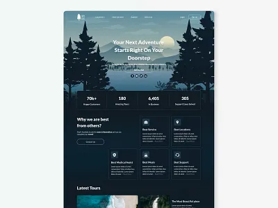 Illustrated website design for travel agency branding design illustration ui ux web website website design