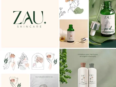 Zau_skincare Brand Identity brandboard brandidentity labeldesign packaging skincarebrandidentity skincareproducts