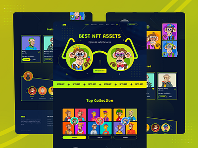 NFT landing page crypto crypto nft cryptocurrency design landing page marketplace nft nft landing page nft marketplace nft website ui ui design uiux website website design