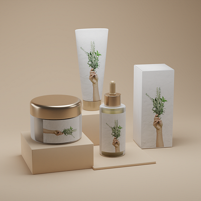 Cosmetic Product Mockup 3d branding cosmetic mockups graphic design presentation