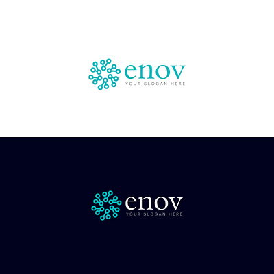 enov company logo design branding design graphic design illustration logo typography vector