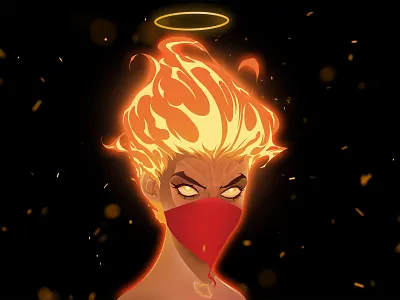 IRAN 2dart art artwork dark design fire freedom graphic design illustration landing life poster rage revolution woman