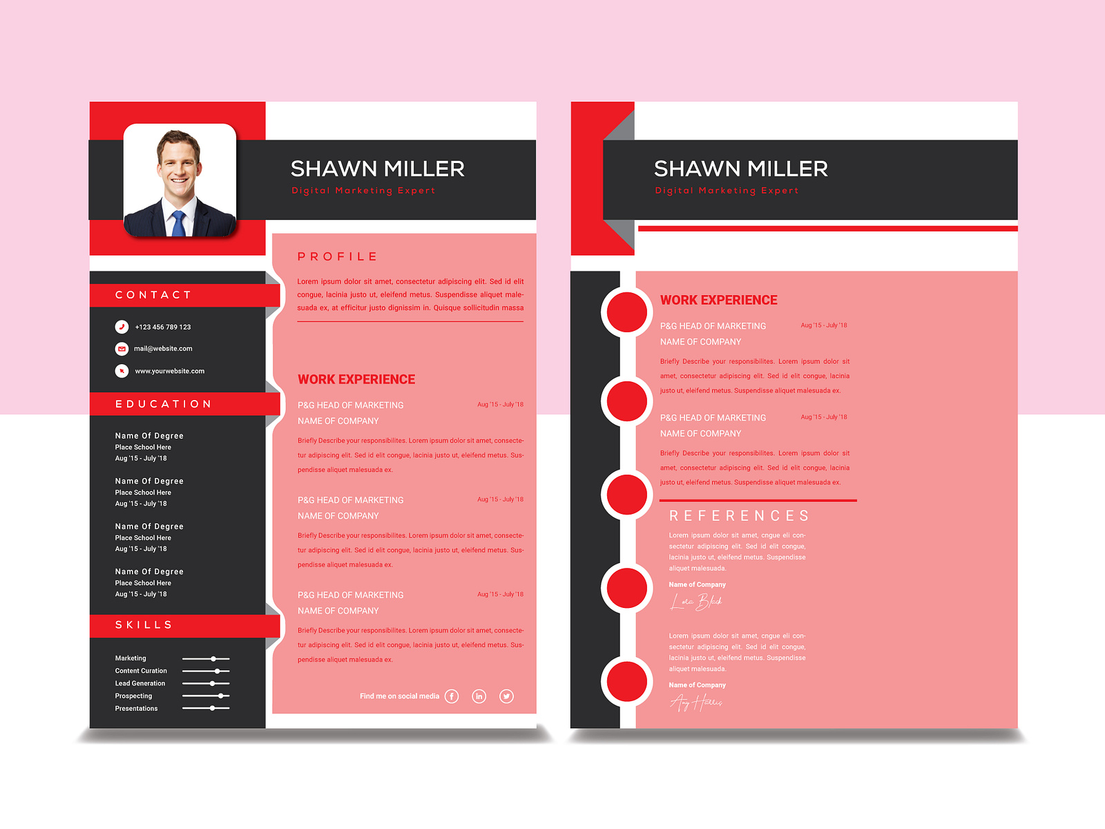 Professional Resume Templates by Safayet Hossain on Dribbble