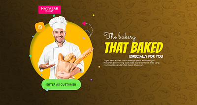 Mamasab Bakery Entering Page bakery branding design entering page illustration layout logo mamasab template theme ui uiux web design