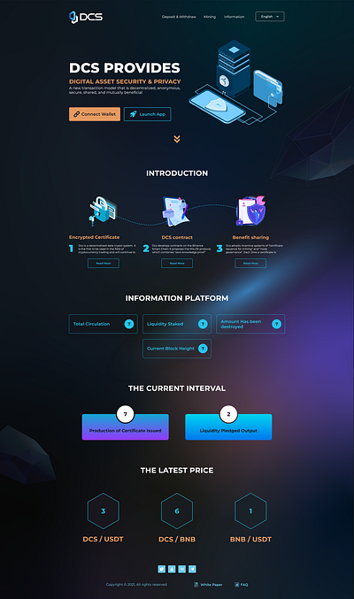 DCS Cash Wallet Web Design branding cash cashwallet design illustration layout logo template theme ui uiux wallet web design