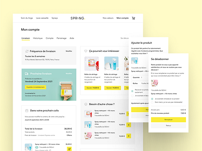 SPRiNG — Account management (1/2) account clean flat product design ui